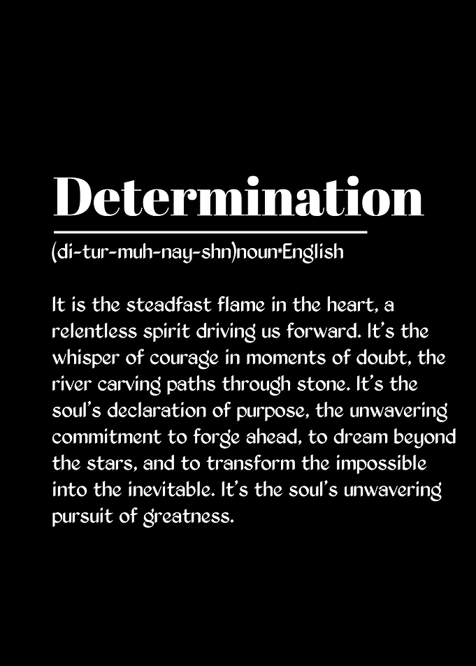 Definition of Determination Poster
