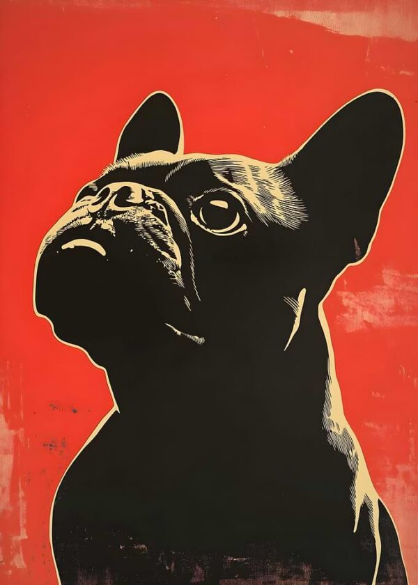 French Bulldog Pop Art Portrait