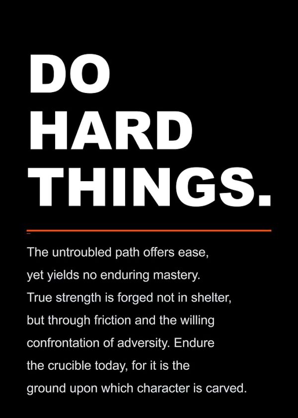 Do Hard Things Inspirational Quote Poster