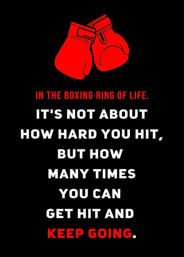Boxing Quotes Poster Words
