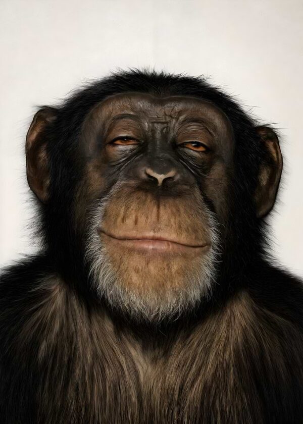 Stoned Chimpanzee with a Slight Smile
