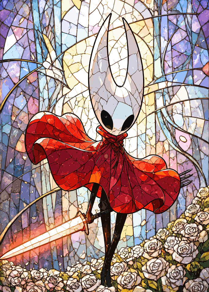 Hornet in Stained Glass Style