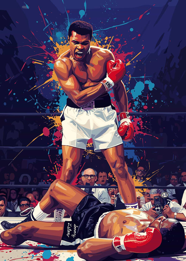 Muhammad Ali Knockout Victory Illustration