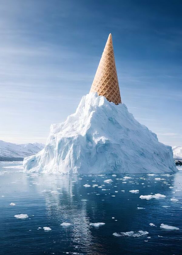 Iceberg with Ice Cream Cone