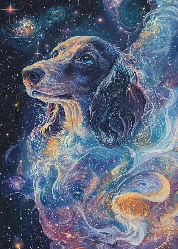 Cosmic Dreaming Dachshund Doxie
