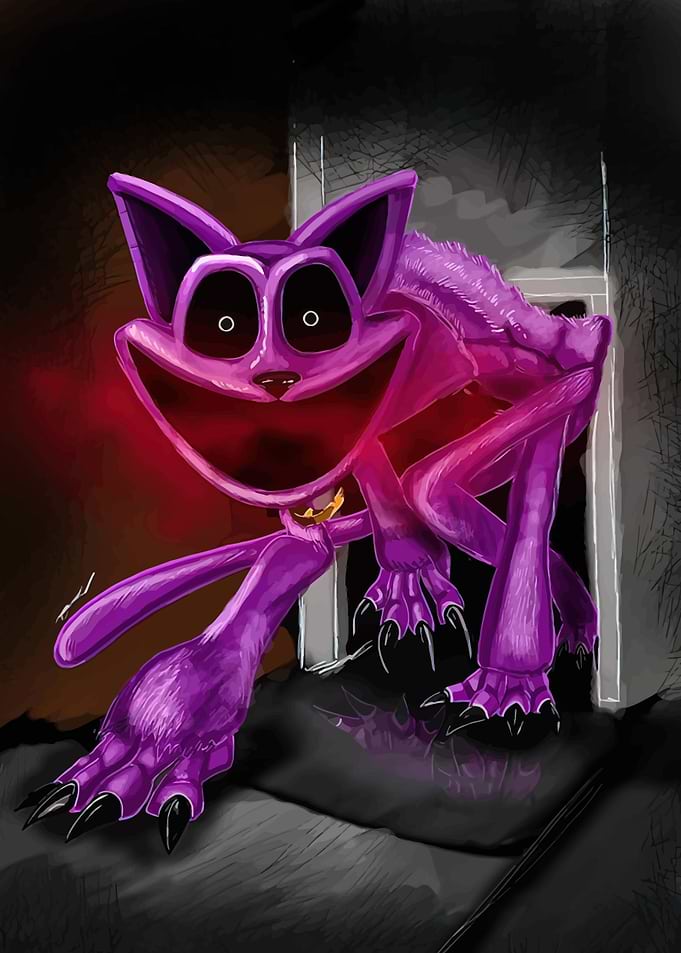Creepy Purple Cat
