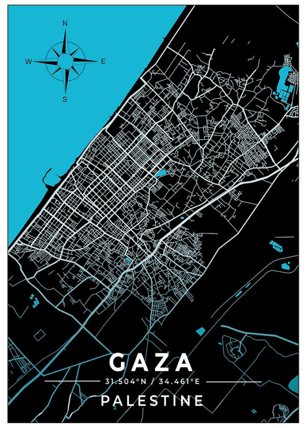 Premium Gaza Palestine Map