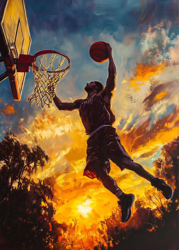 Basketball Player Dunking