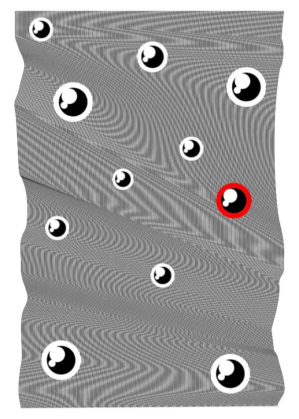 Abstract Pattern with Floating Eyes