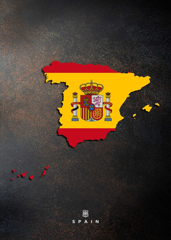 spain flag maps