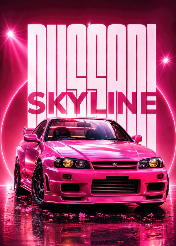 Neon Pink Sakura Drift R34