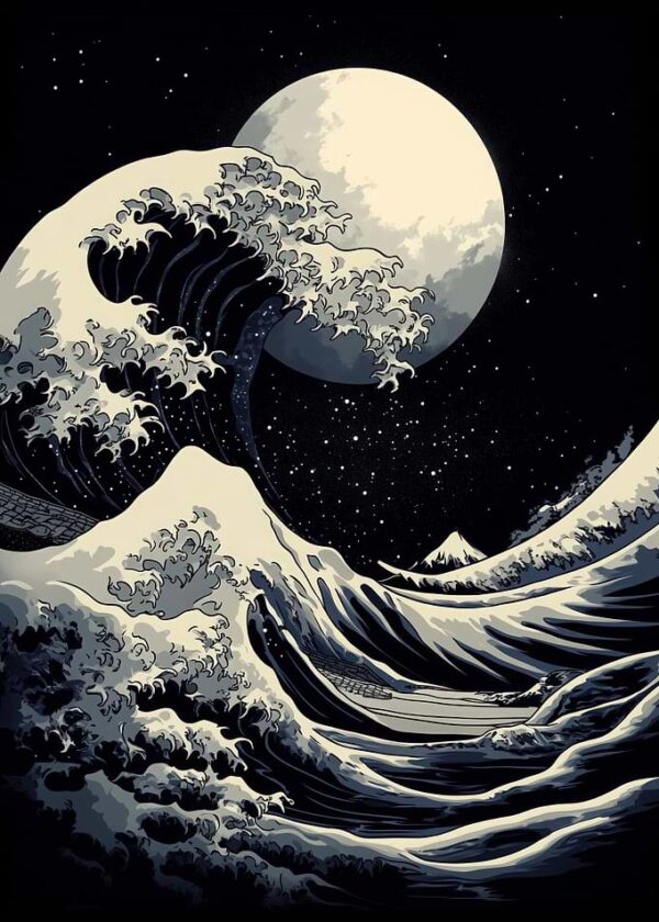 Great Kanagawa Wave Night Sky