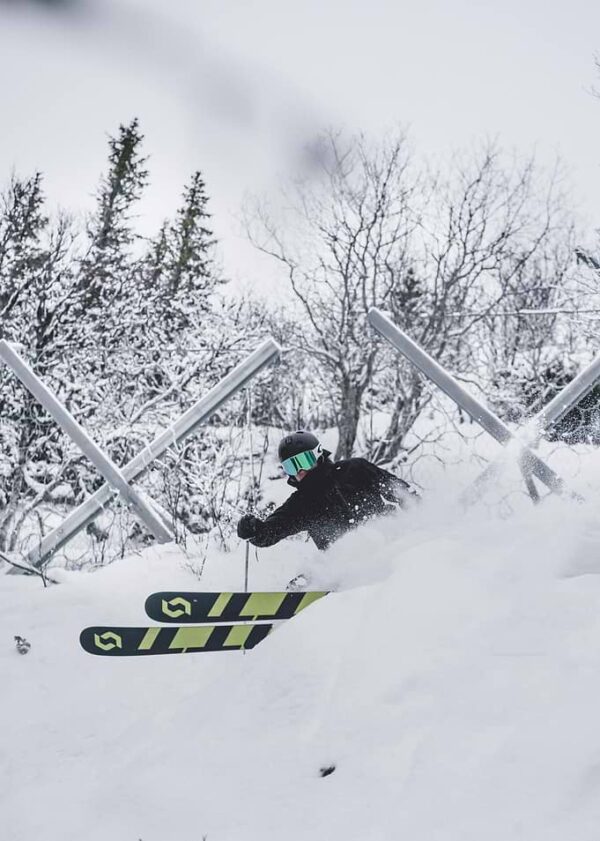 Skiing Adventure in Deep Snow