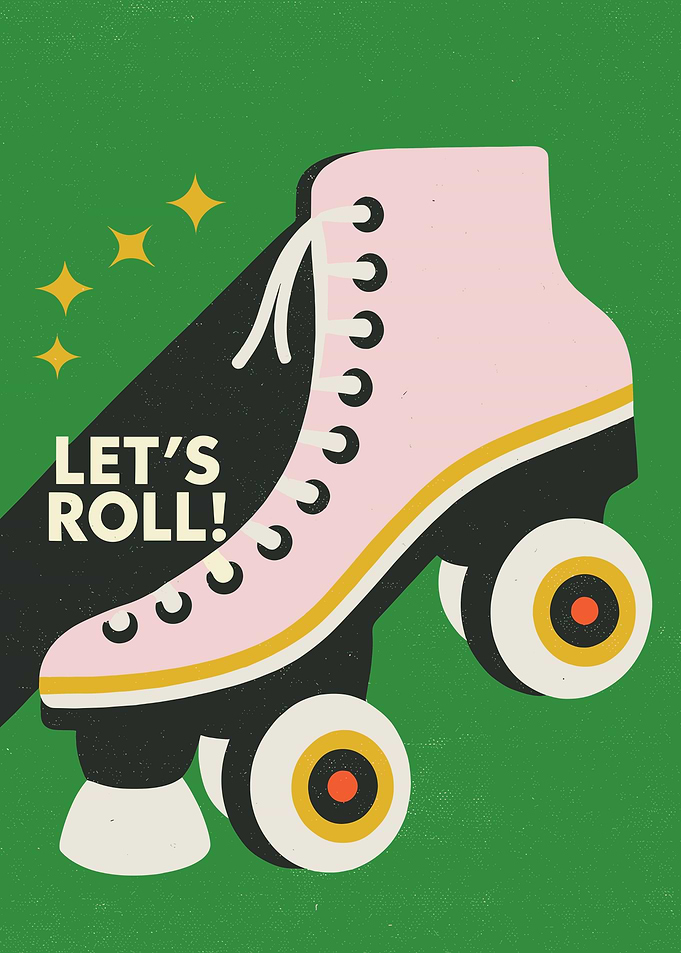 Lest Roll Retro roller skate