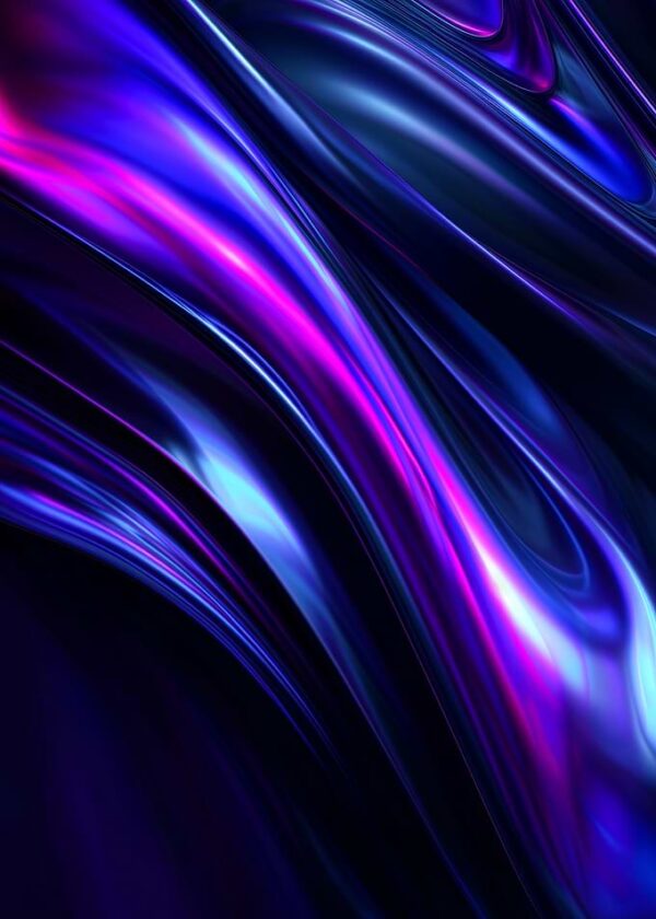 Abstract Fluid Purple and Blue Waves
