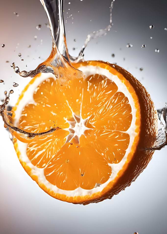 orange kitchen art