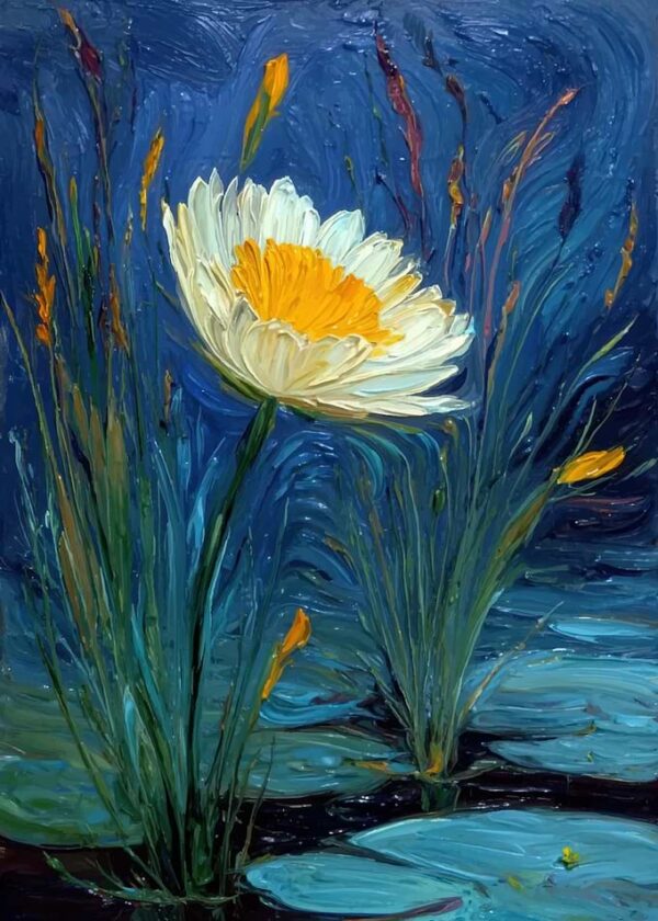 Impressionist Water Lily Painting