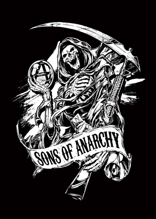 Sons of Anarchy Grim Reaper with Anarchy Symbol