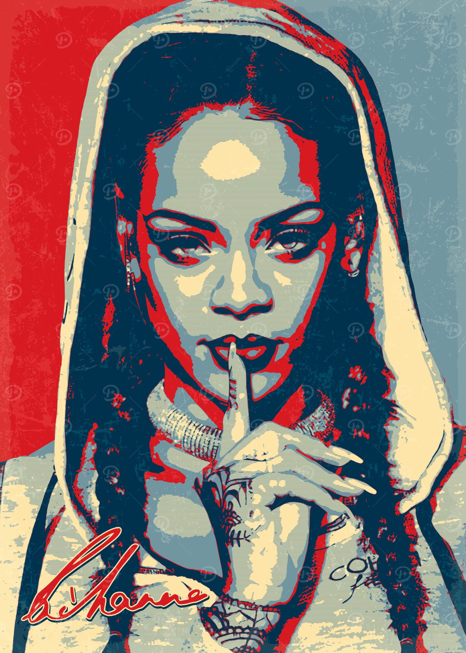 Rihanna Pop Art Portrait