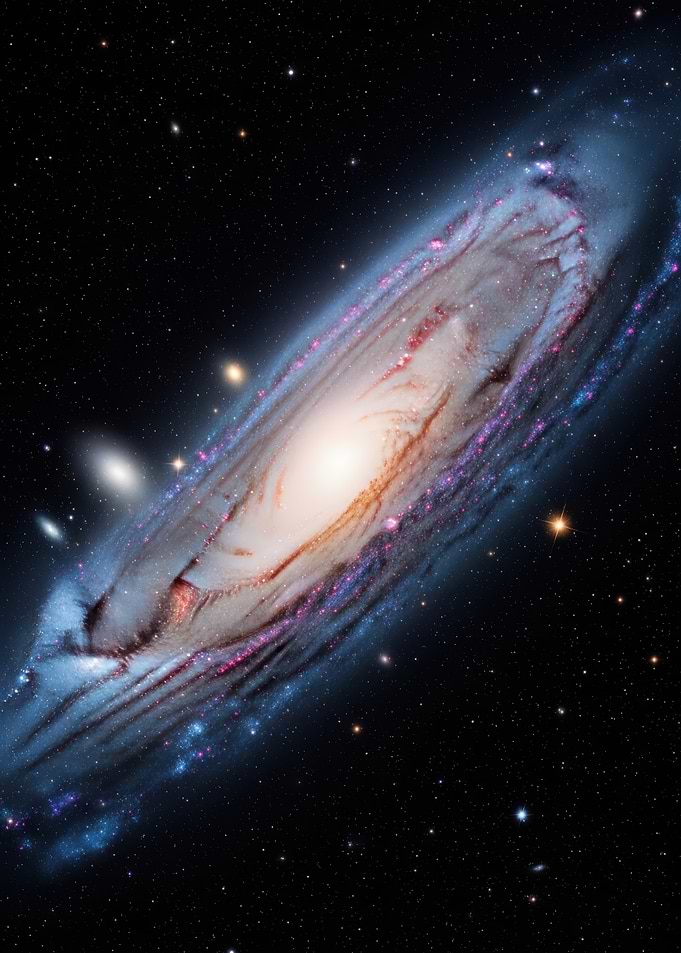 Andromeda Galaxy in Space
