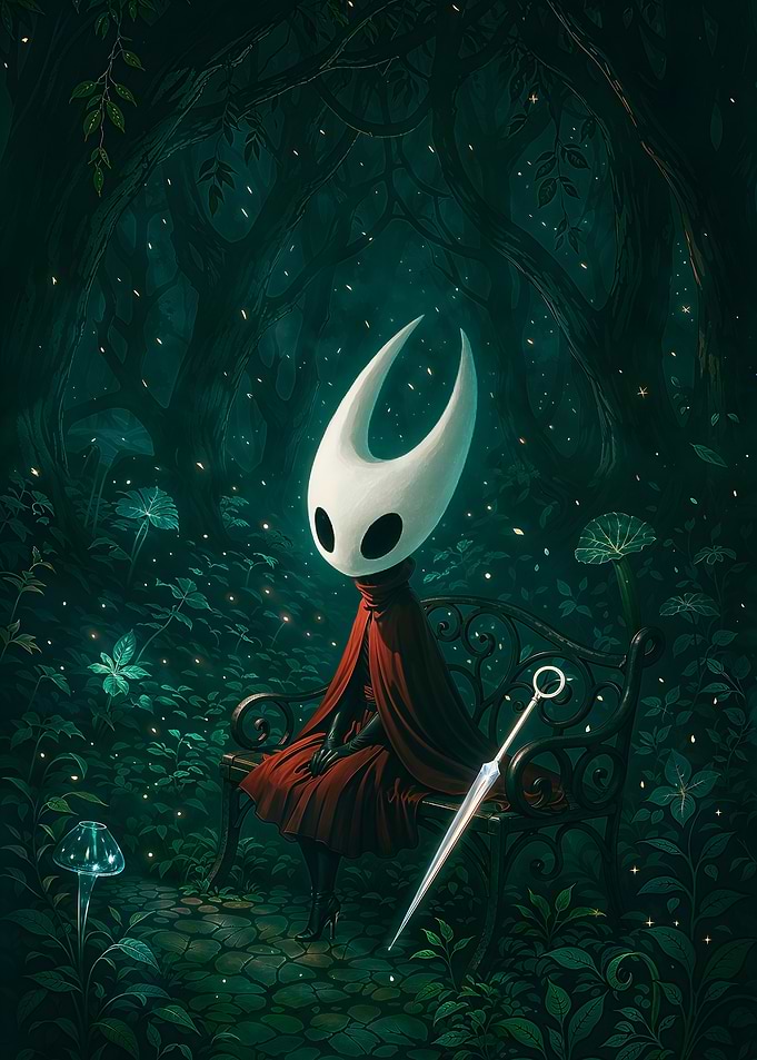 Dreamy Forest Wanderer - Hollow Knight Inspired Fantasy