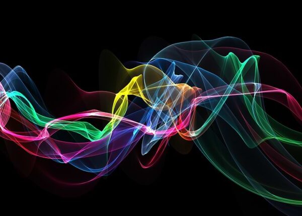 Abstract Colorful Light Waves