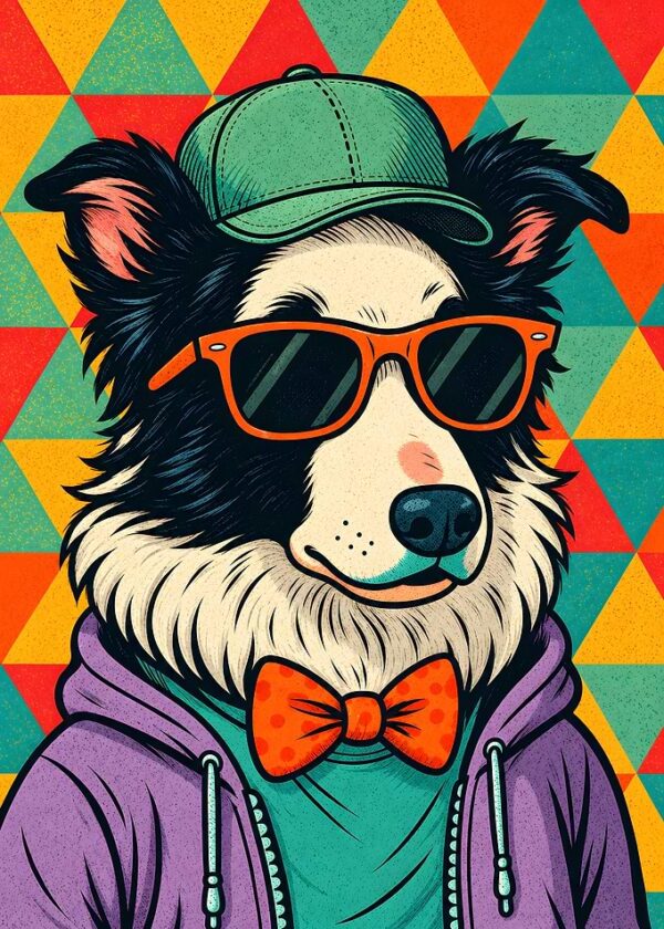 Retro Collie Gentleman