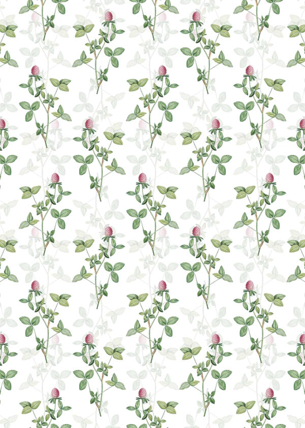 Floral Pink Clover Pattern