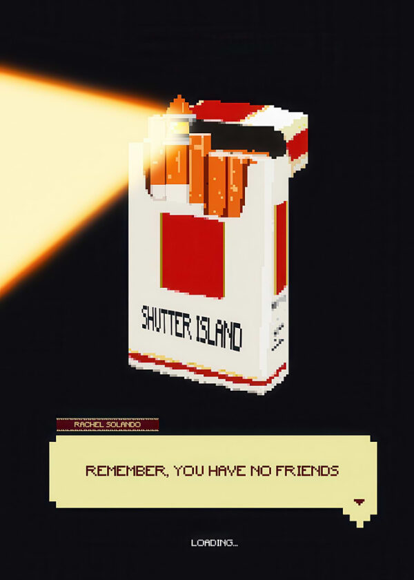 Shutter Island Pixel Art Cigarette Pack