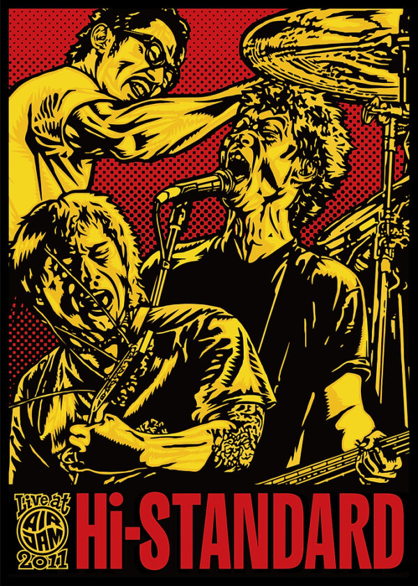 Hi-Standard Live at Air Jam 2011 Retro Poster