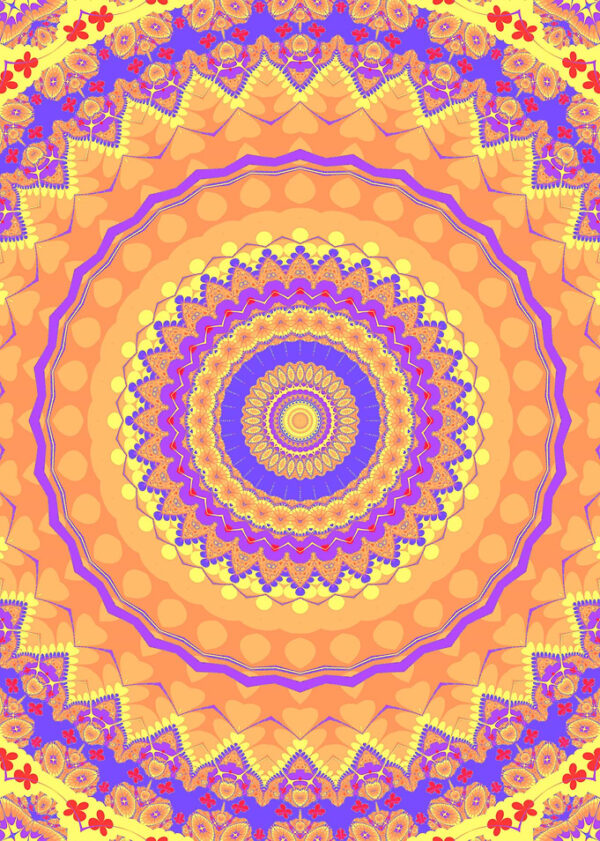 Groovy Boho Hippie Mandala