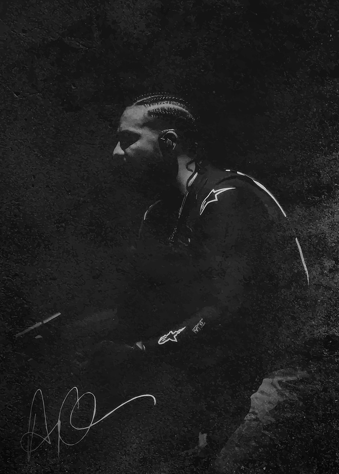 Drake Portrait in Black and White