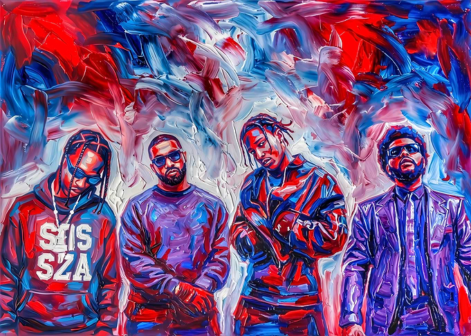 Hip Hop Icons Oil Painting