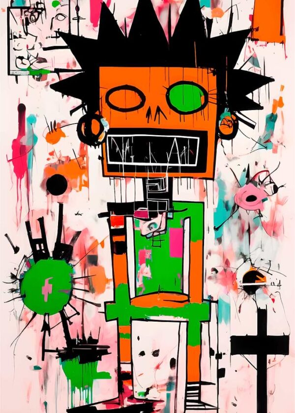 Abstract Neo-Expressionist Character Portrait