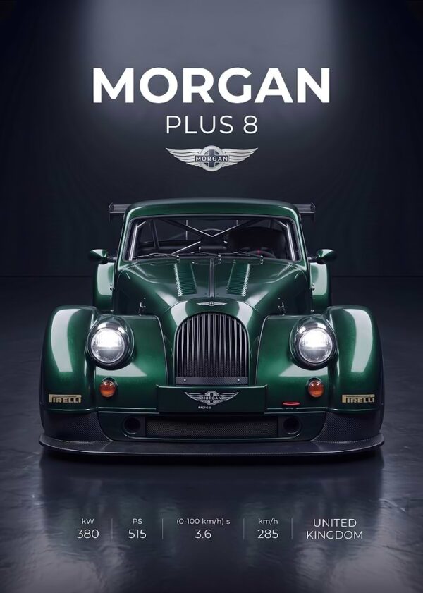 Morgan Plus 8 Sports Car Poster