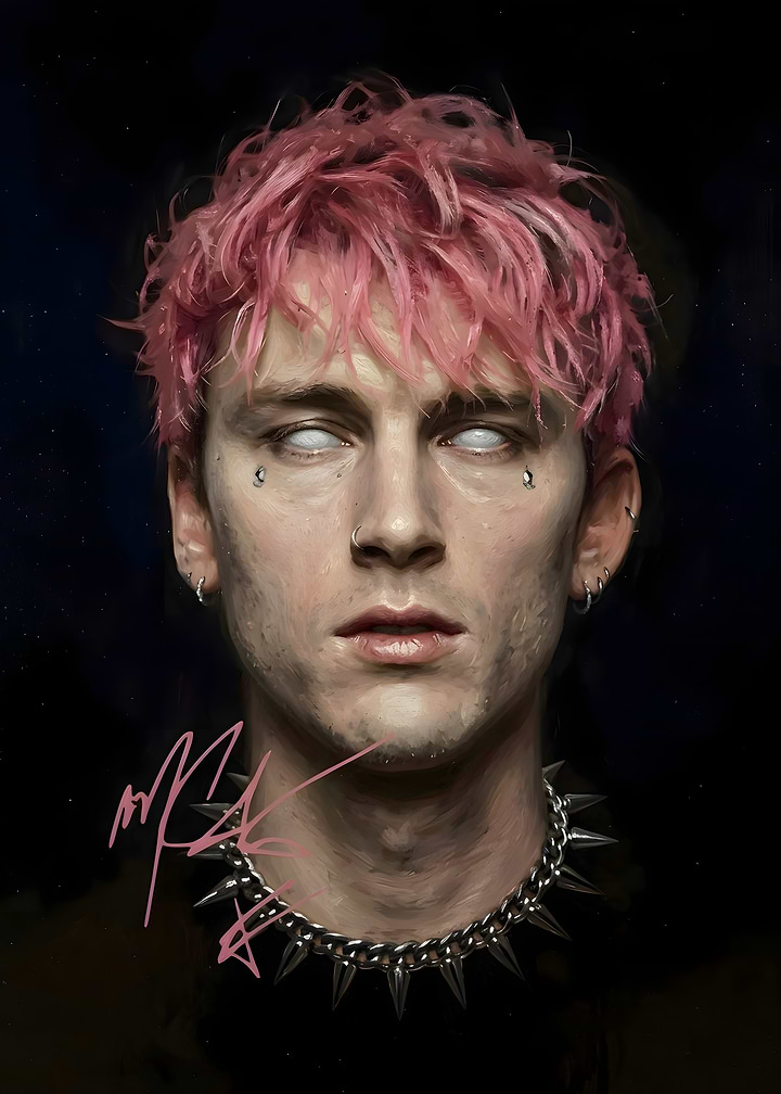 Machine Gun Kelly Portrait Art