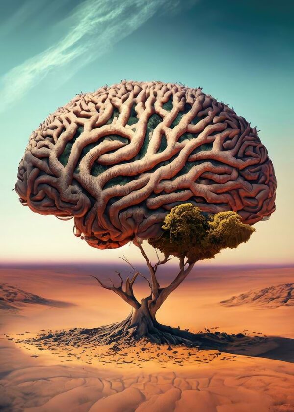 A brain tree in the desert