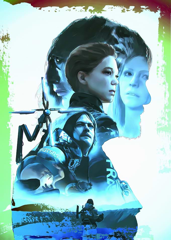 Death Stranding Character Collage