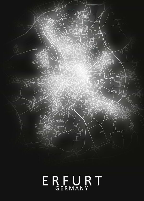 Erfurt Germany City Map