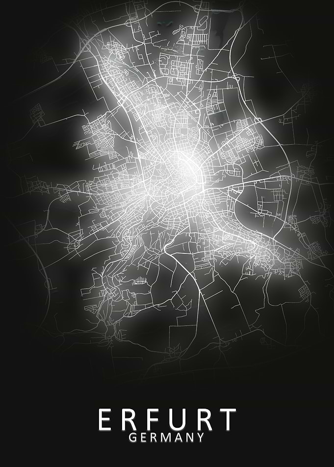 Erfurt Germany City Map