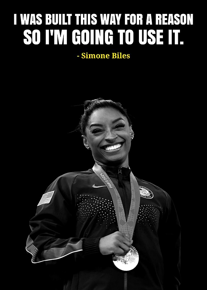 Simone Biles Inspirational Quote Poster