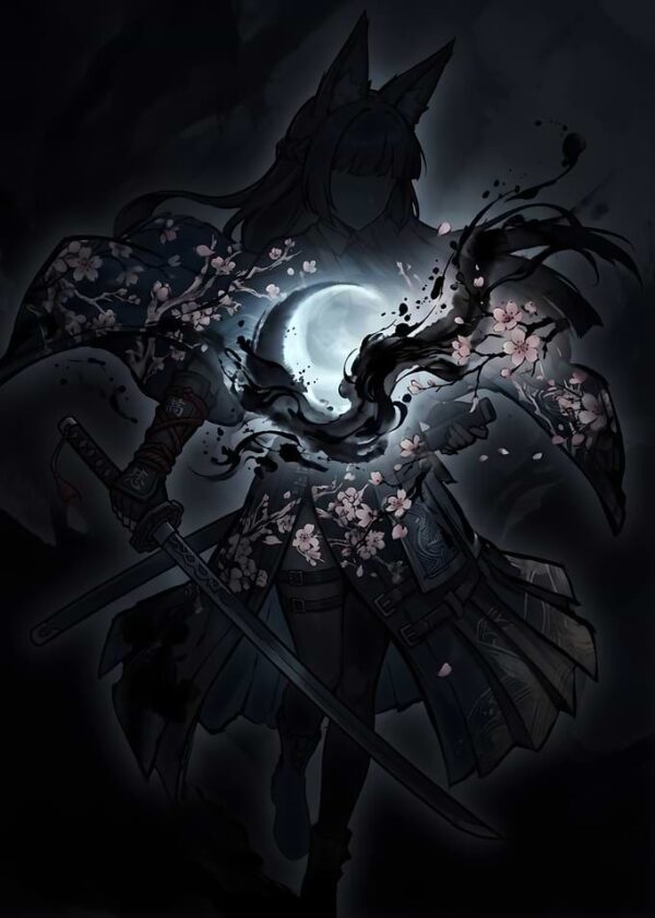 Zenless Zone Zero Hoshimi Miyabi Shadowy Fox Samurai with Moon