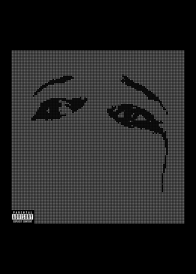 Abstract Face in Black and White